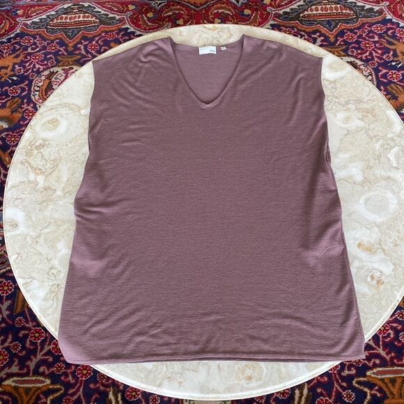 Wilfred Free Marcoux Brown V-Neck Oversized Mini Dress - Picture 10 of 14